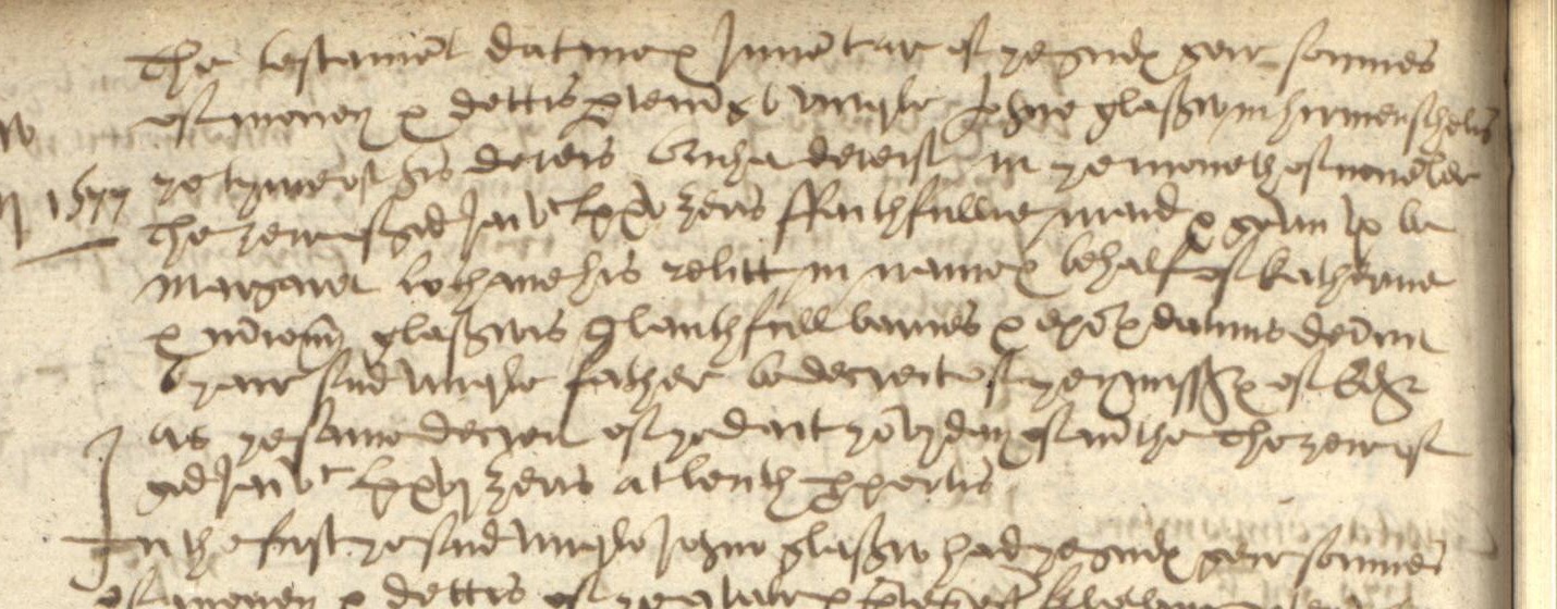 The widow-and-children passage in John Glasgow's 1577 testament