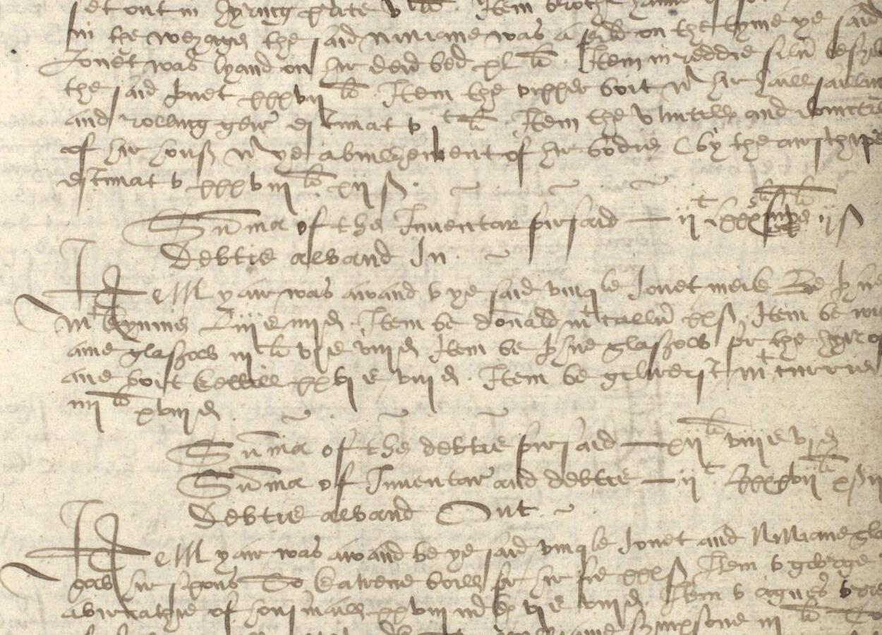 Accounting passage in the same testament containing another occurrence of the husband's name